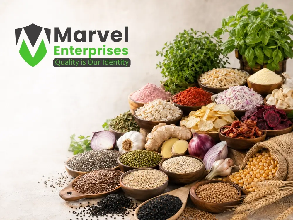 Dehydrated vegetable processing at Marvel Enterprises
